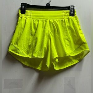 Lululemon hotty hot high -Rise short 4”
 Highlight yellow size 6